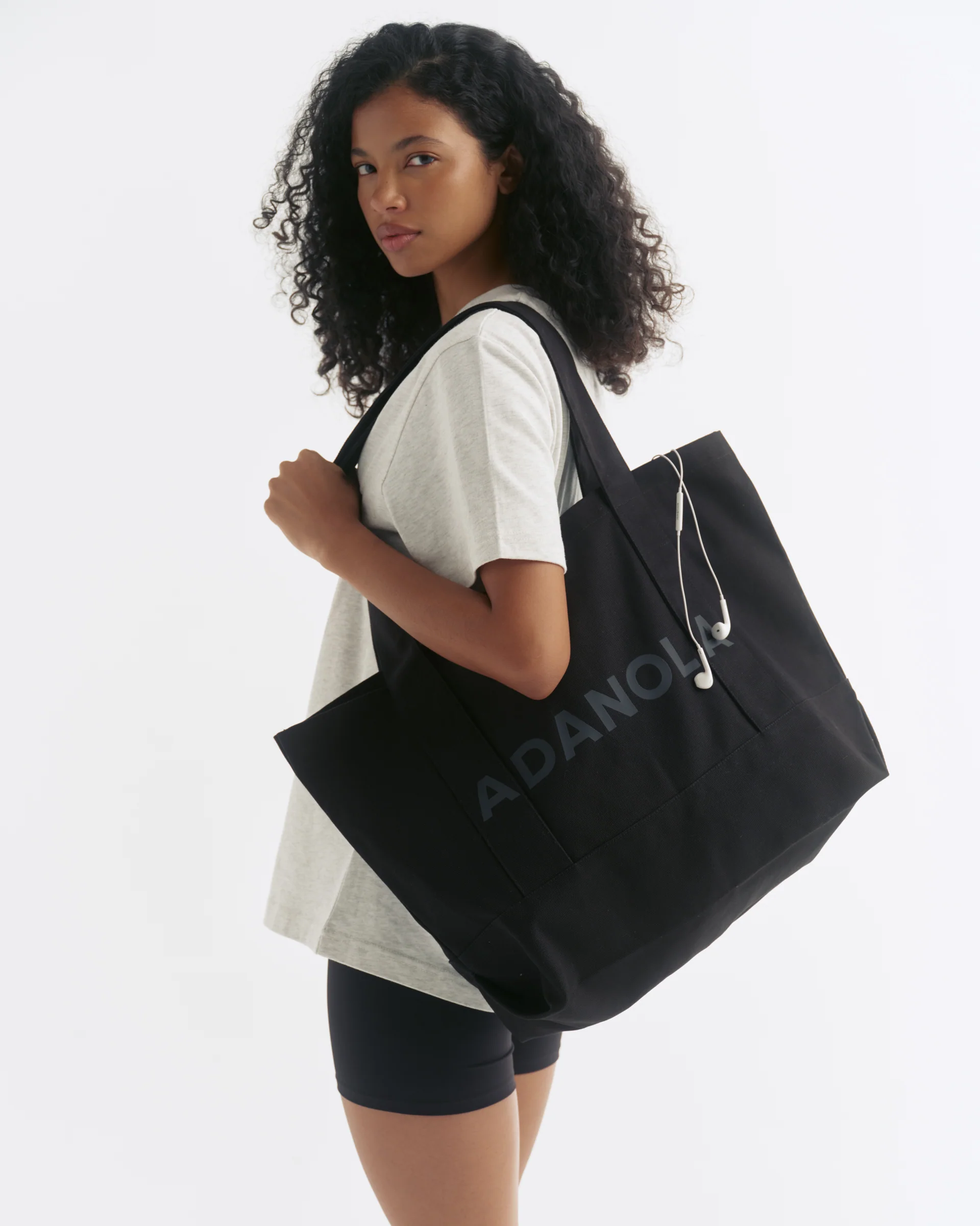 Adanola Branded Tote Bag - Black - Image 3