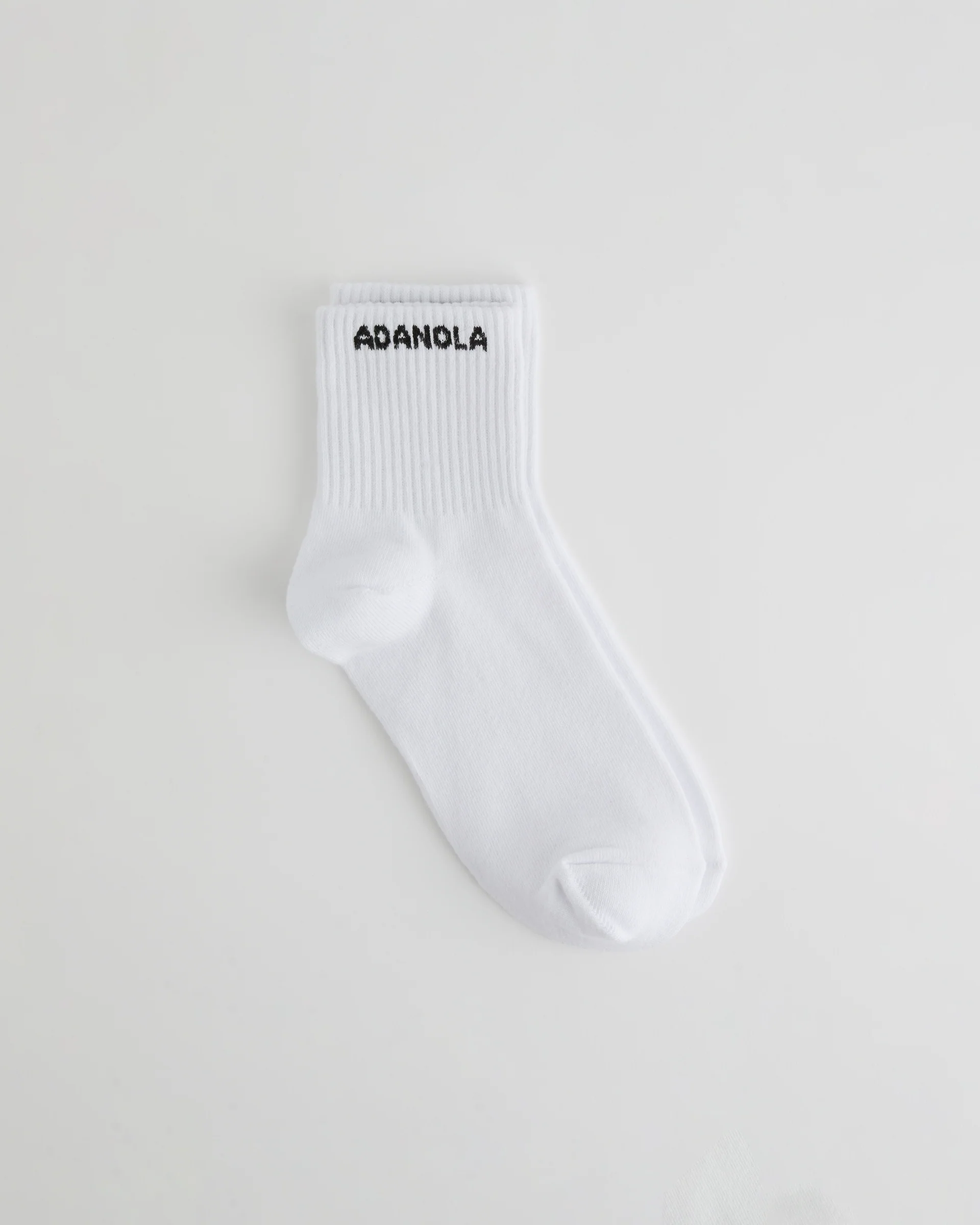 Mid Length Socks - White/Black