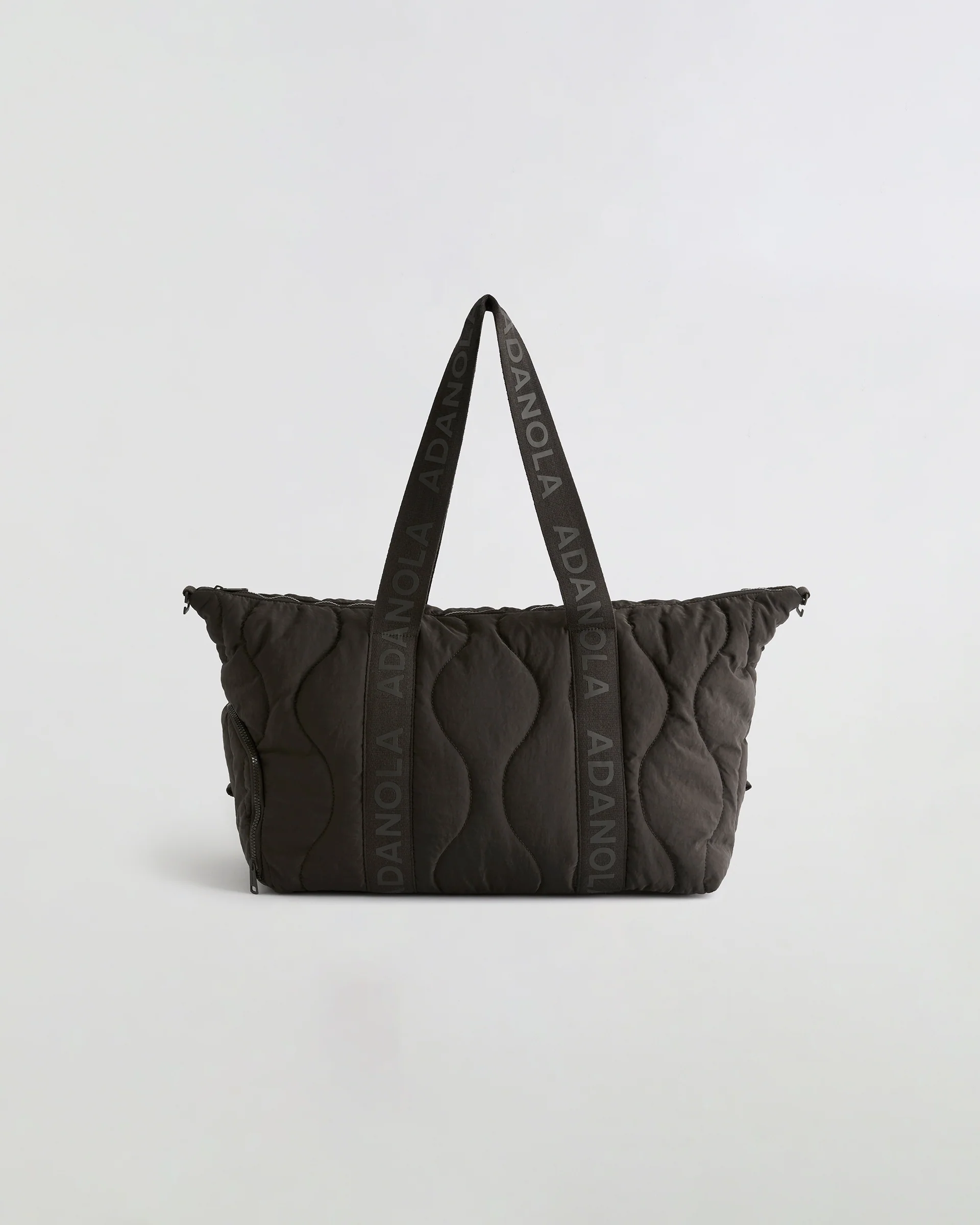 Quilted Nylon Duffle Bag - Coffee Bean - Image 3