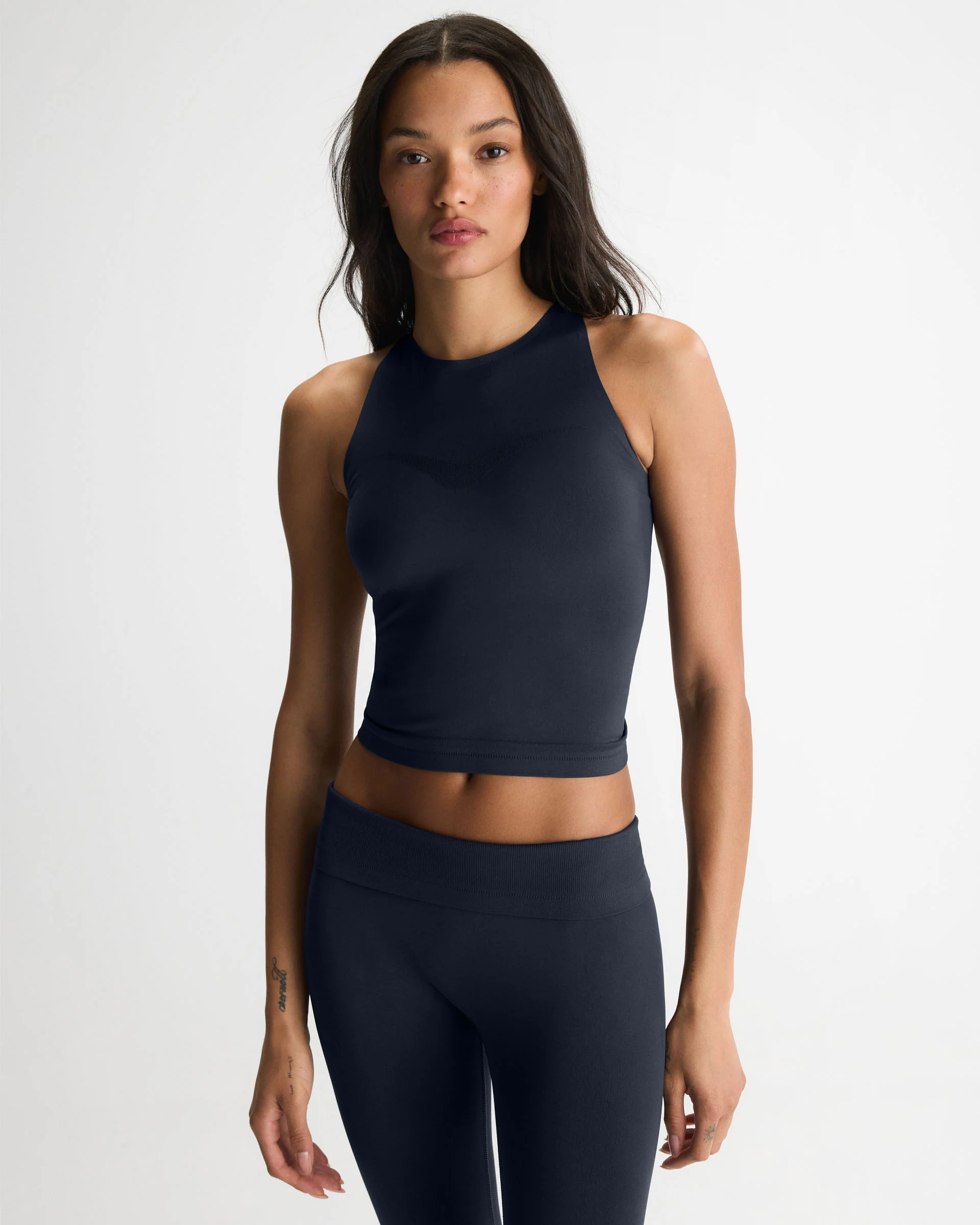 Seamless Racer Tank - Midnight Blue