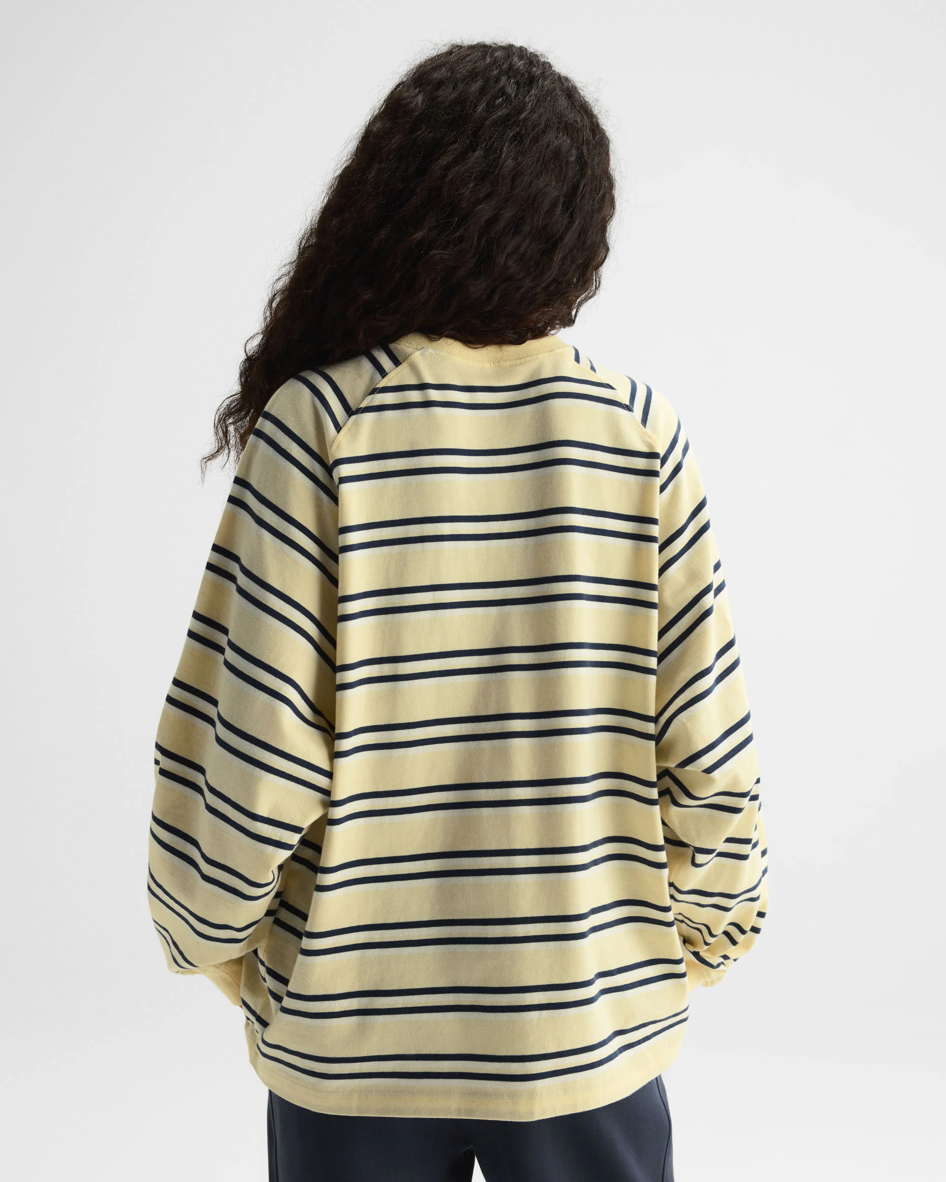 Stripe Long Sleeve T-shirt - Buttercream - Image 2