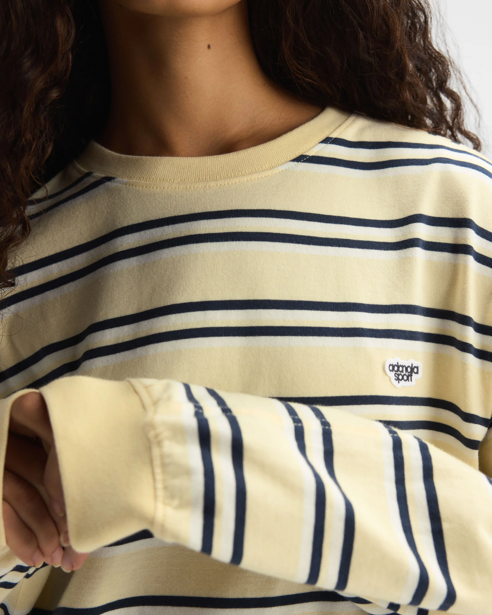 Stripe Long Sleeve T-shirt - Buttercream - Image 3