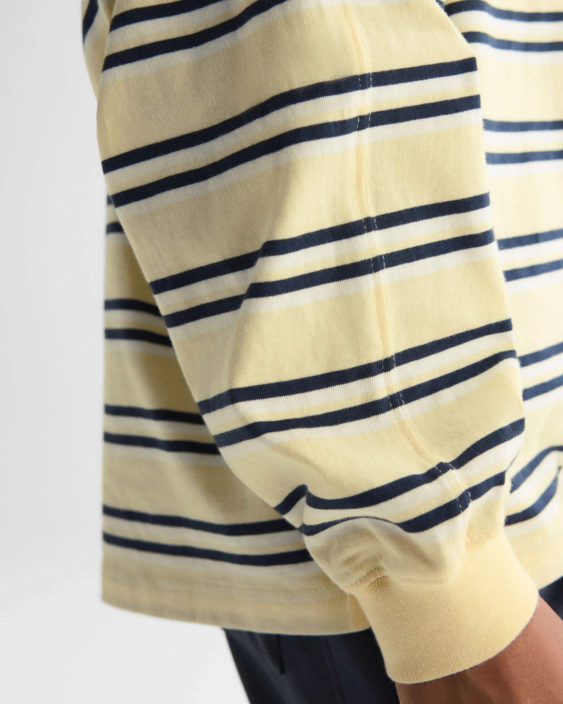 Stripe Long Sleeve T-shirt - Buttercream - Image 4