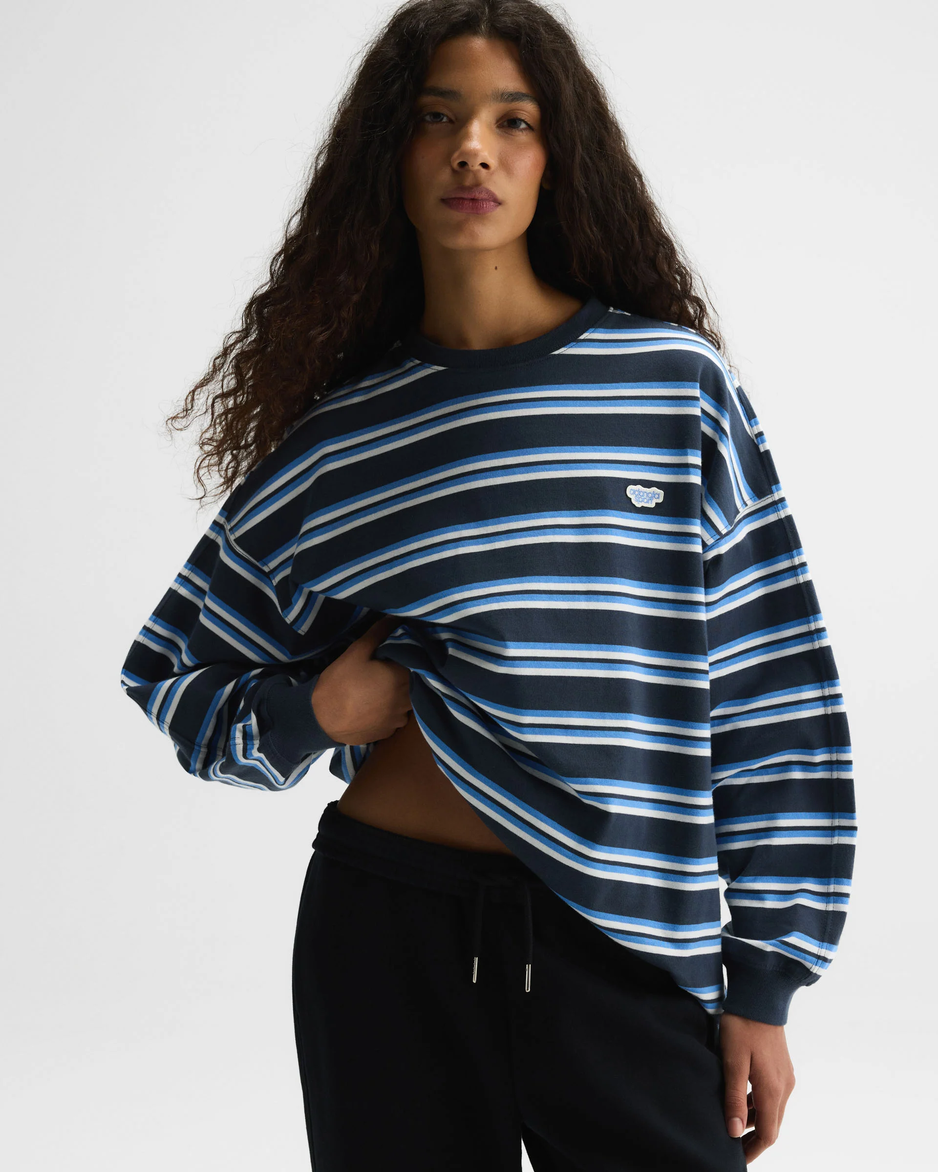 Stripe Long Sleeve T-shirt - Midnight Blue