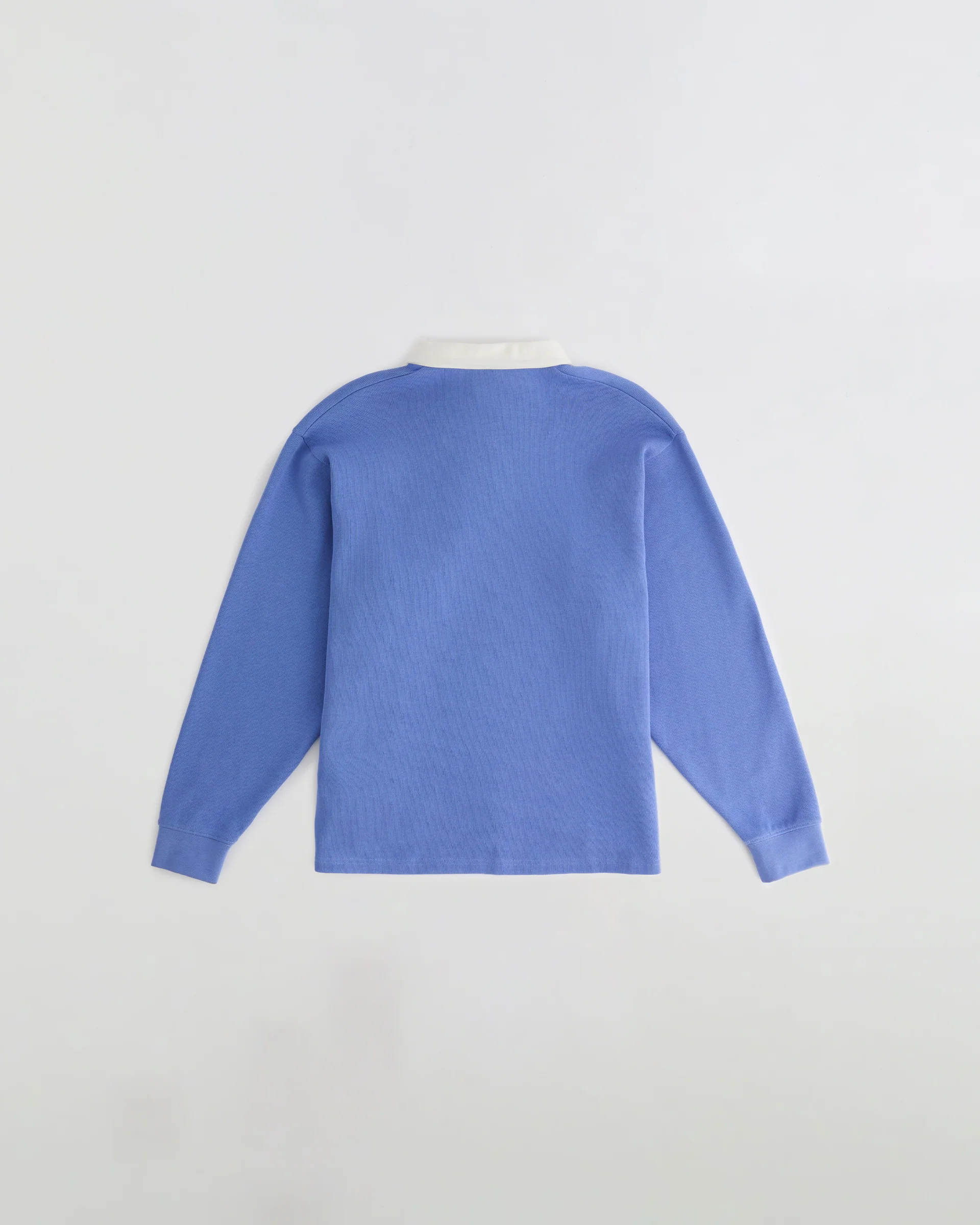 Varsity Oversized Rugby Top - Blossom Blue/Marshmallow White - Image 6